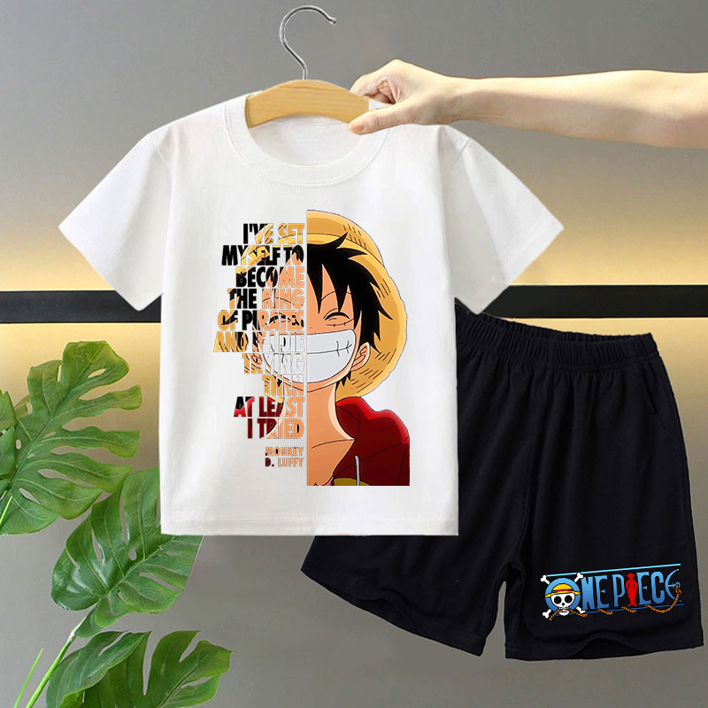 Boyshort Underwear - Einteiliges 2-teiliges Kurzarm-Shorts-Set für Kinder, Anime-Cartoon,