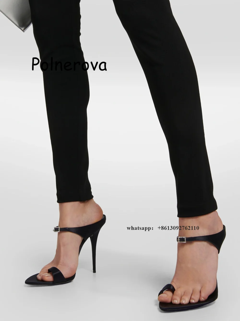 Slip Dress Satin - Open Toe Sandalen Flip Flop dünne