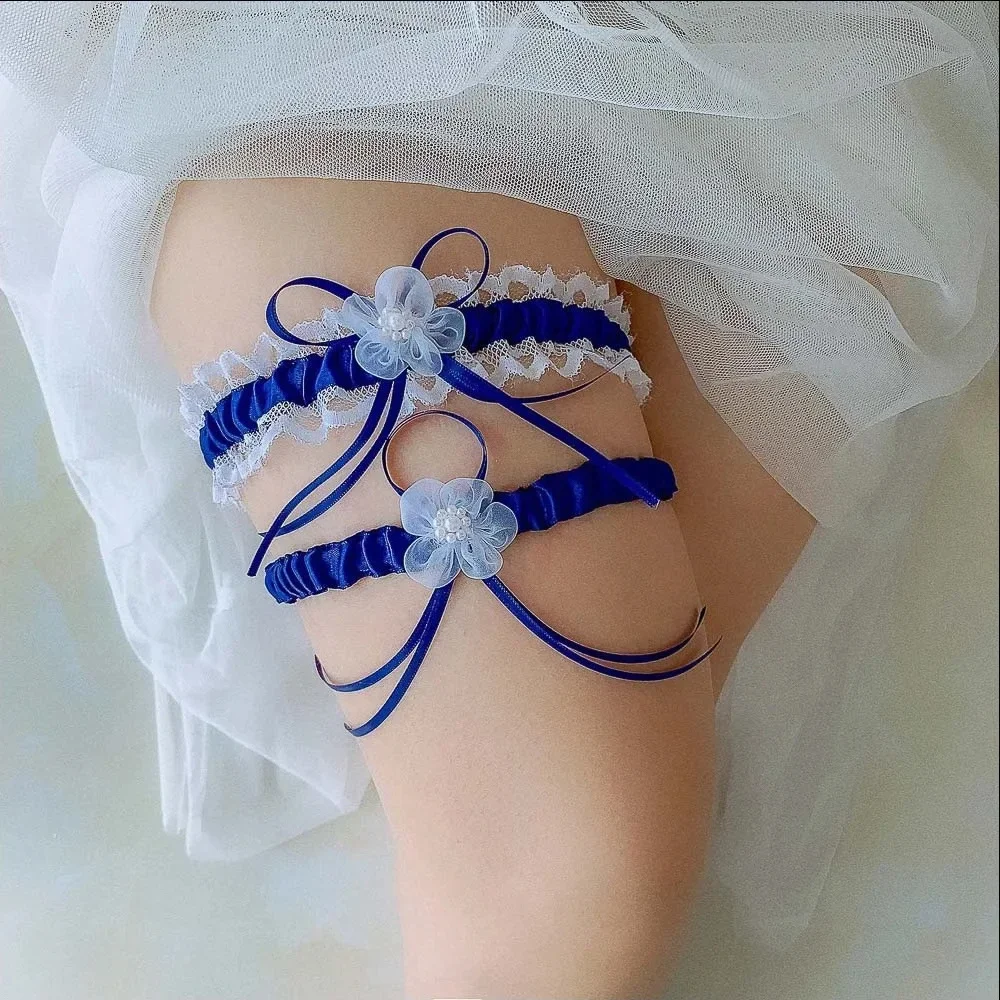 Garter Belt Set - 2 teile/satz Satin Band Hochzeit Braut