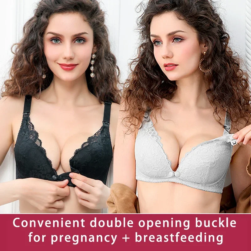 Nursing Bra Sleep - Umstands-Still-BH mit Spitzenbesatz, kabelloser Still-BH für