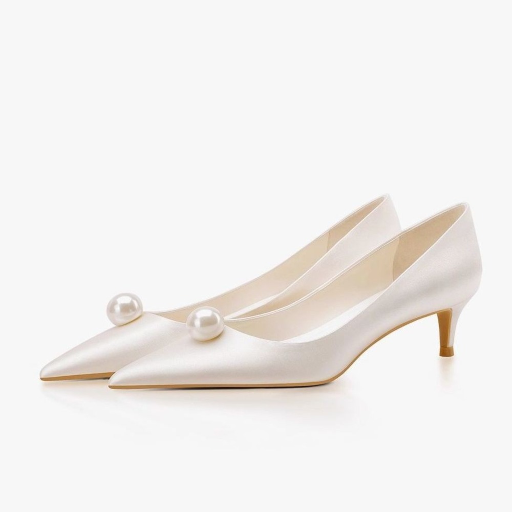 Neue Weiße Satin-Hochzeitsschu – Slip Dress Satin Bewertung und Preis