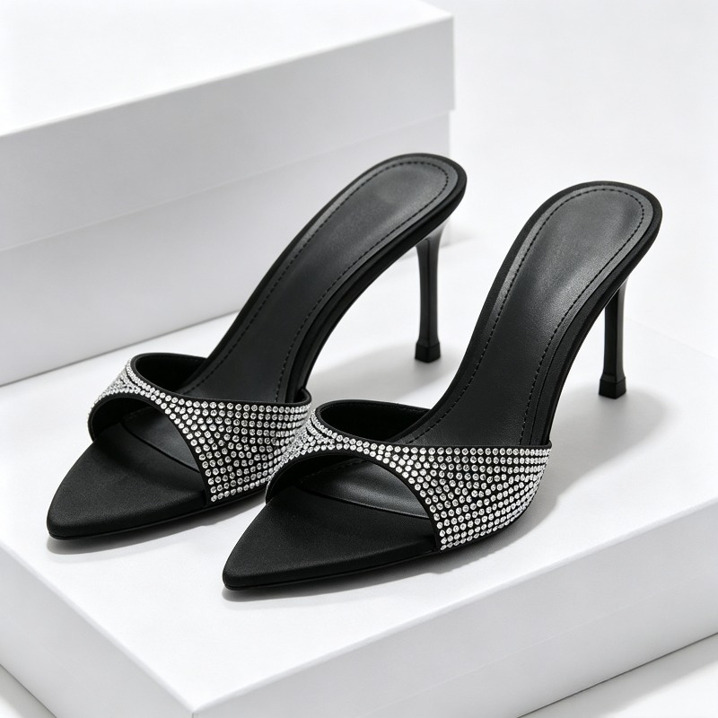 Strass Designer Heels Hausschu – Slip Dress Satin Bewertung und Preis