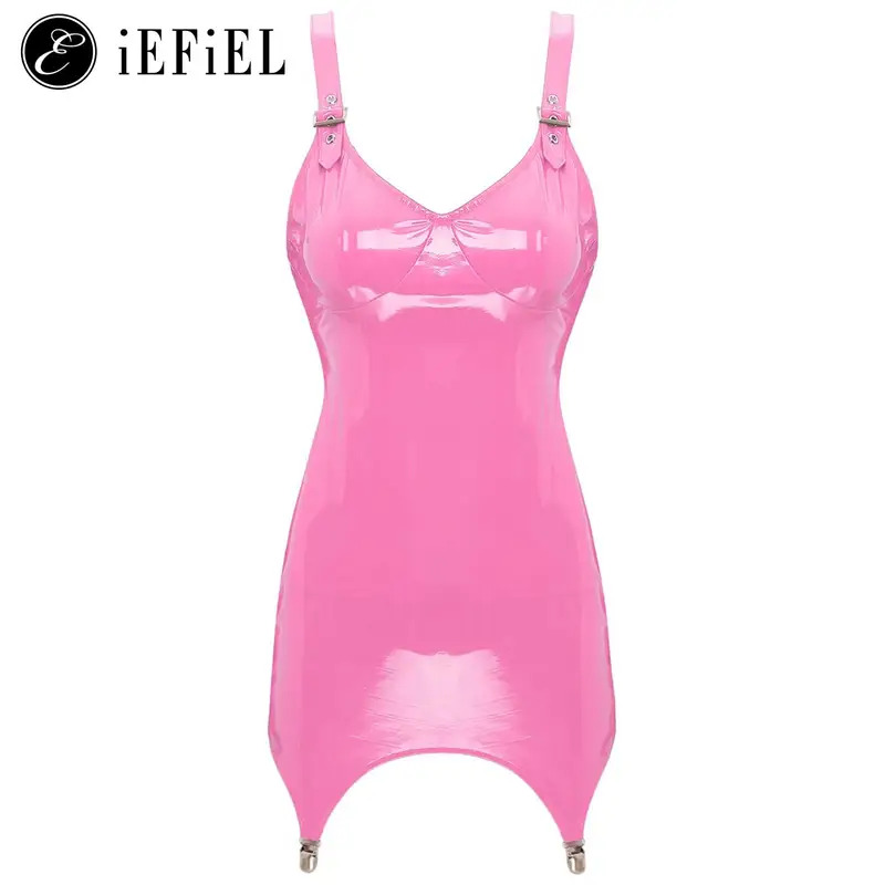 Damen-Minikleid aus glänzendem – Babydoll Chemise Night Bewertung und Preis