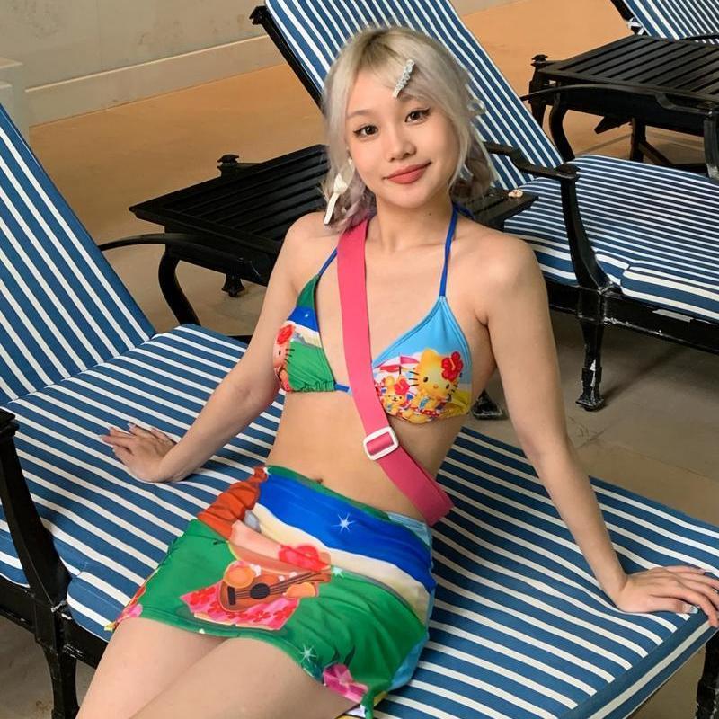 Y2K Mädchen Kawaii Hello Kitty – Thong Bikini Women Bewertung und Preis